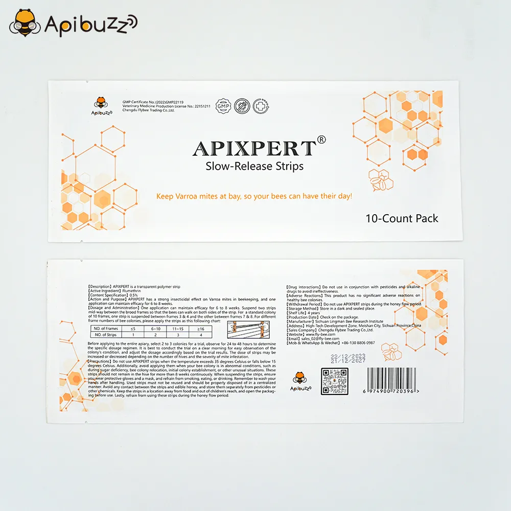 Tiras de flumetrina varroa de liberación lenta APIXPERT