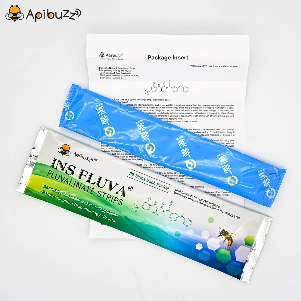 Tiras suaves para el tratamiento de ácaros de las abejas INS FLUVA