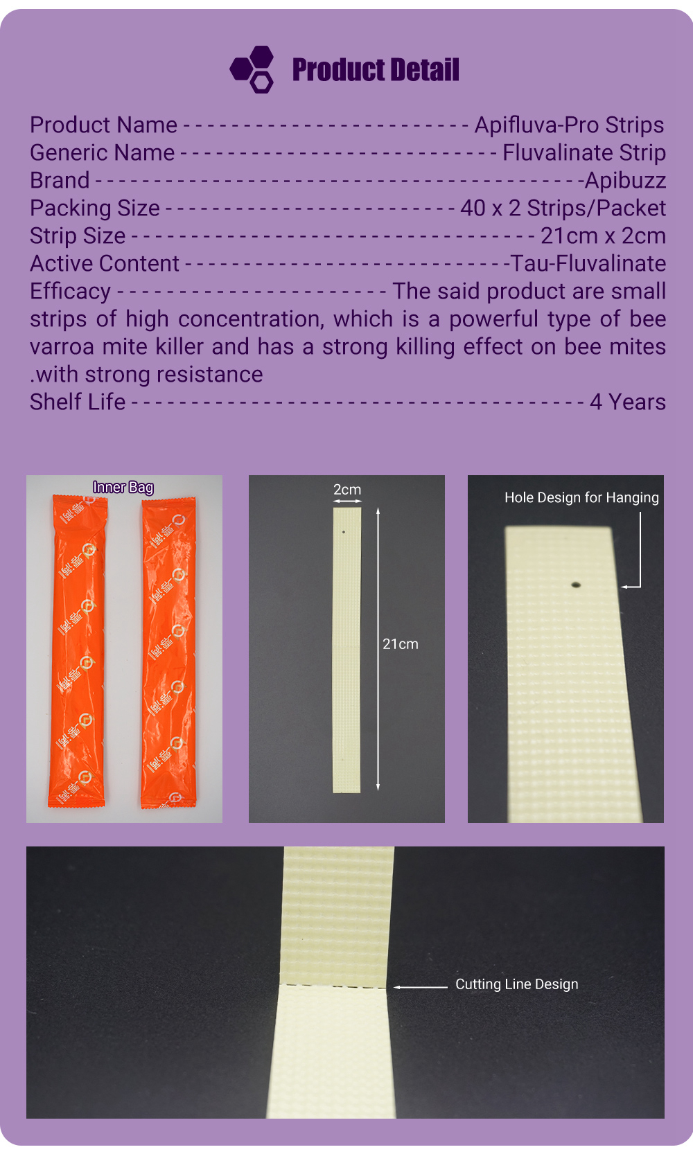 APIFLUVA-PRO Tiras Varroa