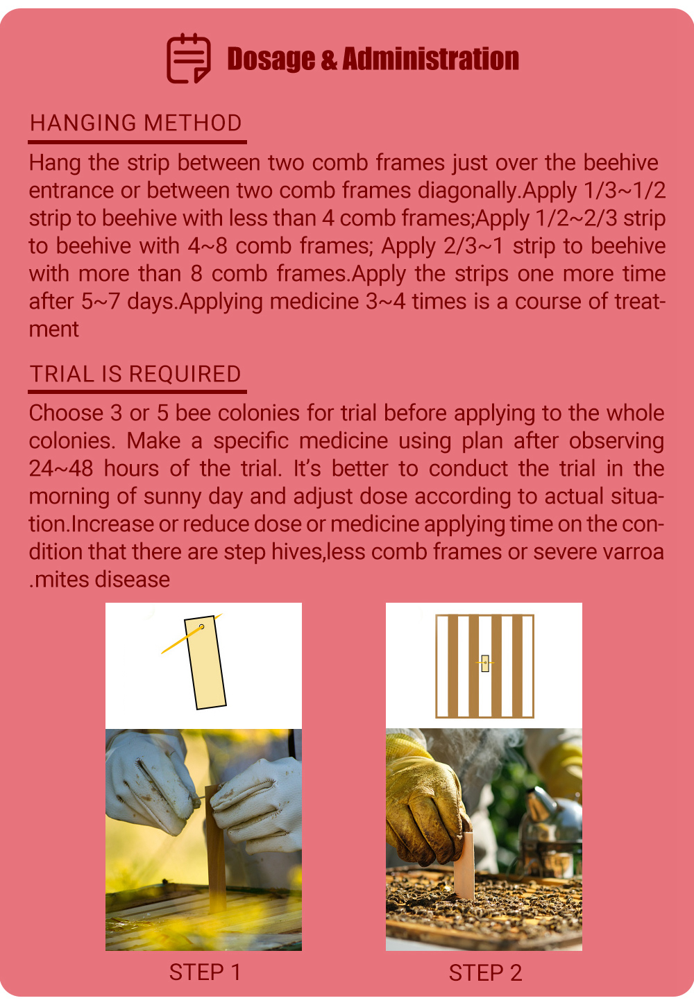 APIFLUME Tiras de flumetrina para abejas - Paquete de 20