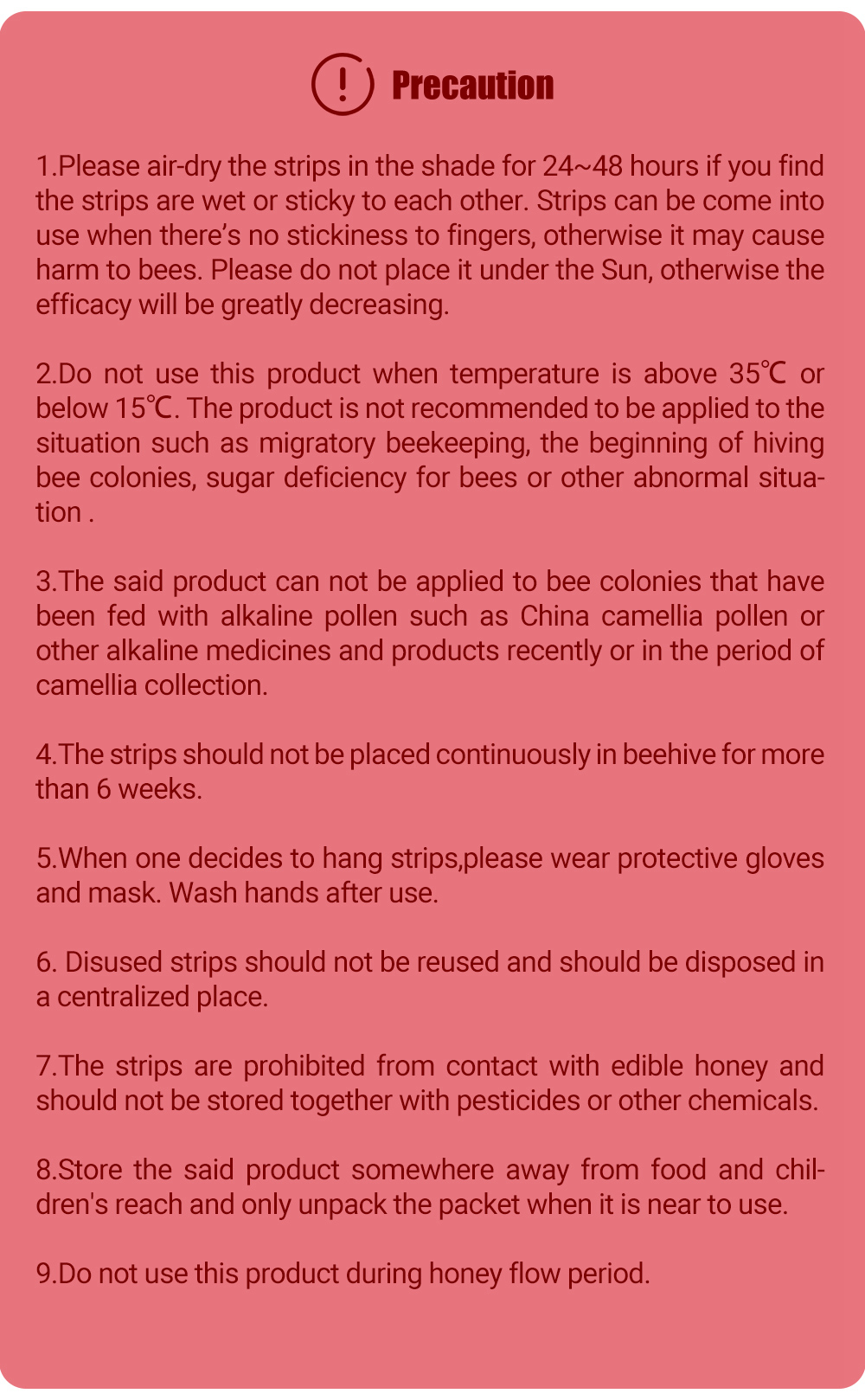 APIFLUME Tiras de flumetrina para abejas - Paquete de 20