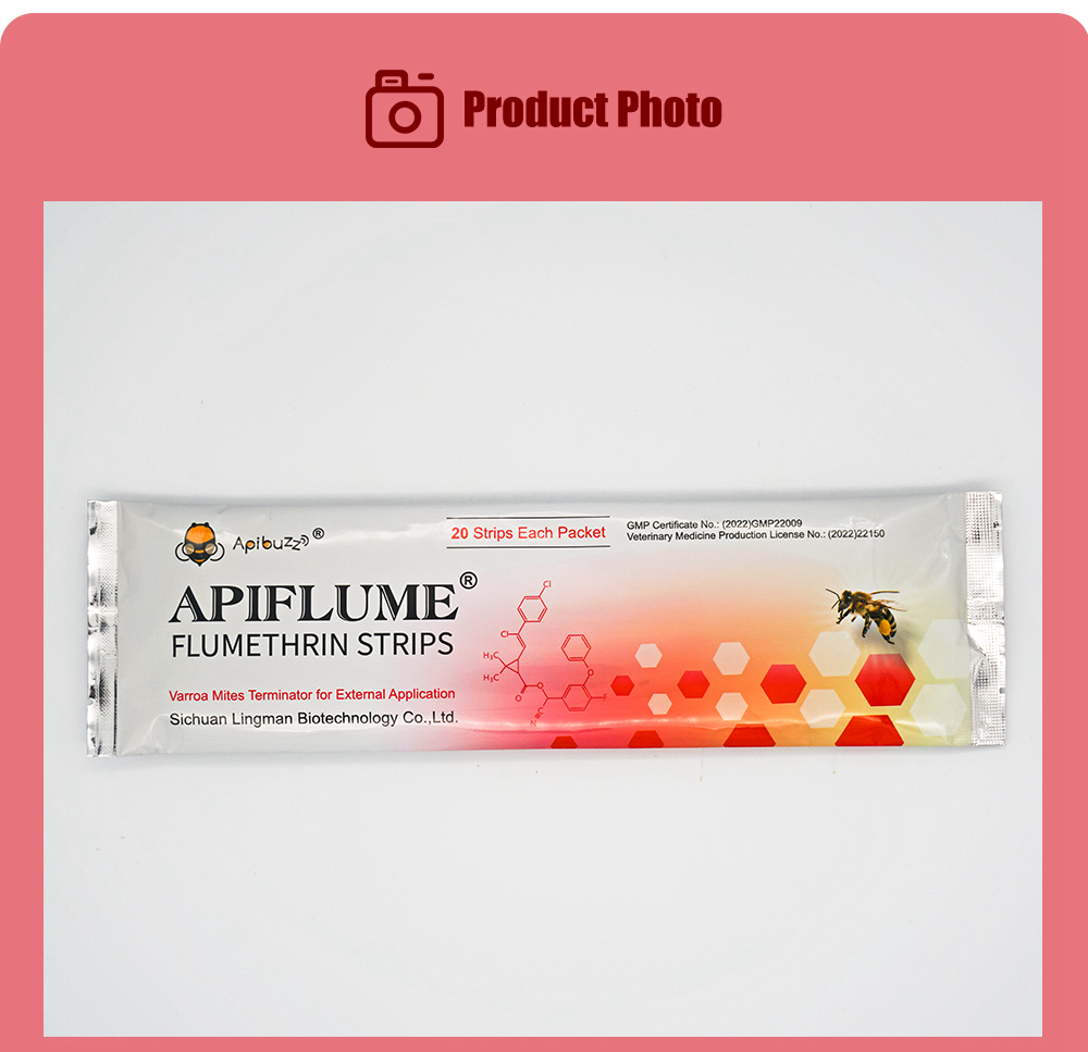 APIFLUME Tiras de flumetrina para abejas - Paquete de 20