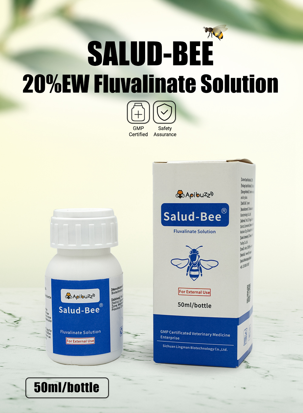 SALUD-BEE Solución de Tau-fluvalinato 20% EW para Abejas