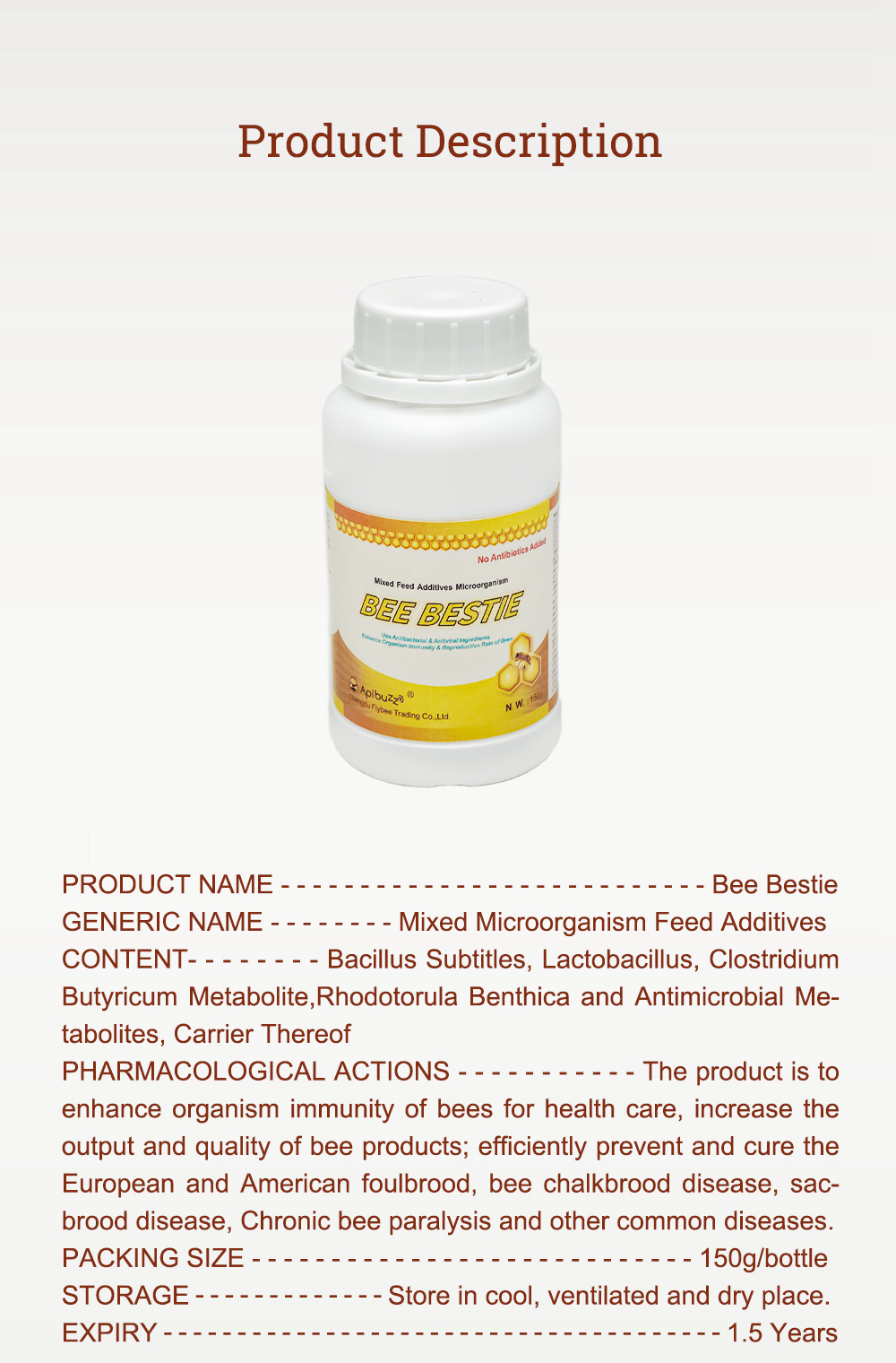 BEE-BESTIE - Suplementos alimenticios microbianos para abejas