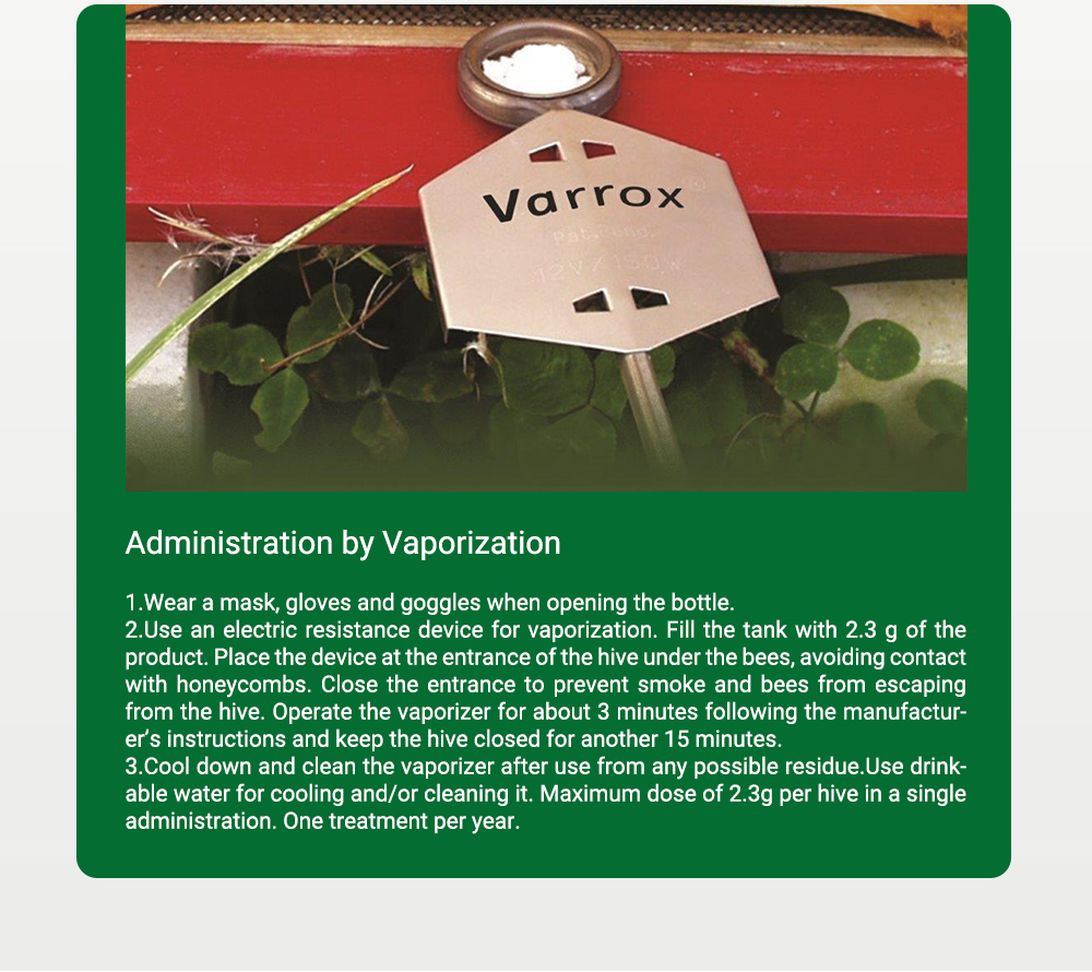 Tratamiento con ácido oxálico MYTH-BEE para abejas