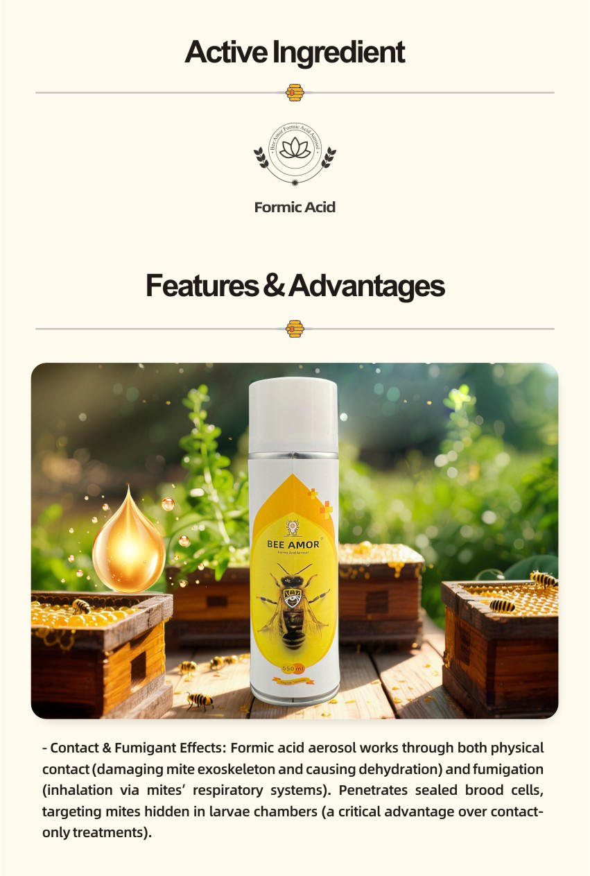 BEE-AMOR Spray Mixto de Ácido Fórmico para Abejas