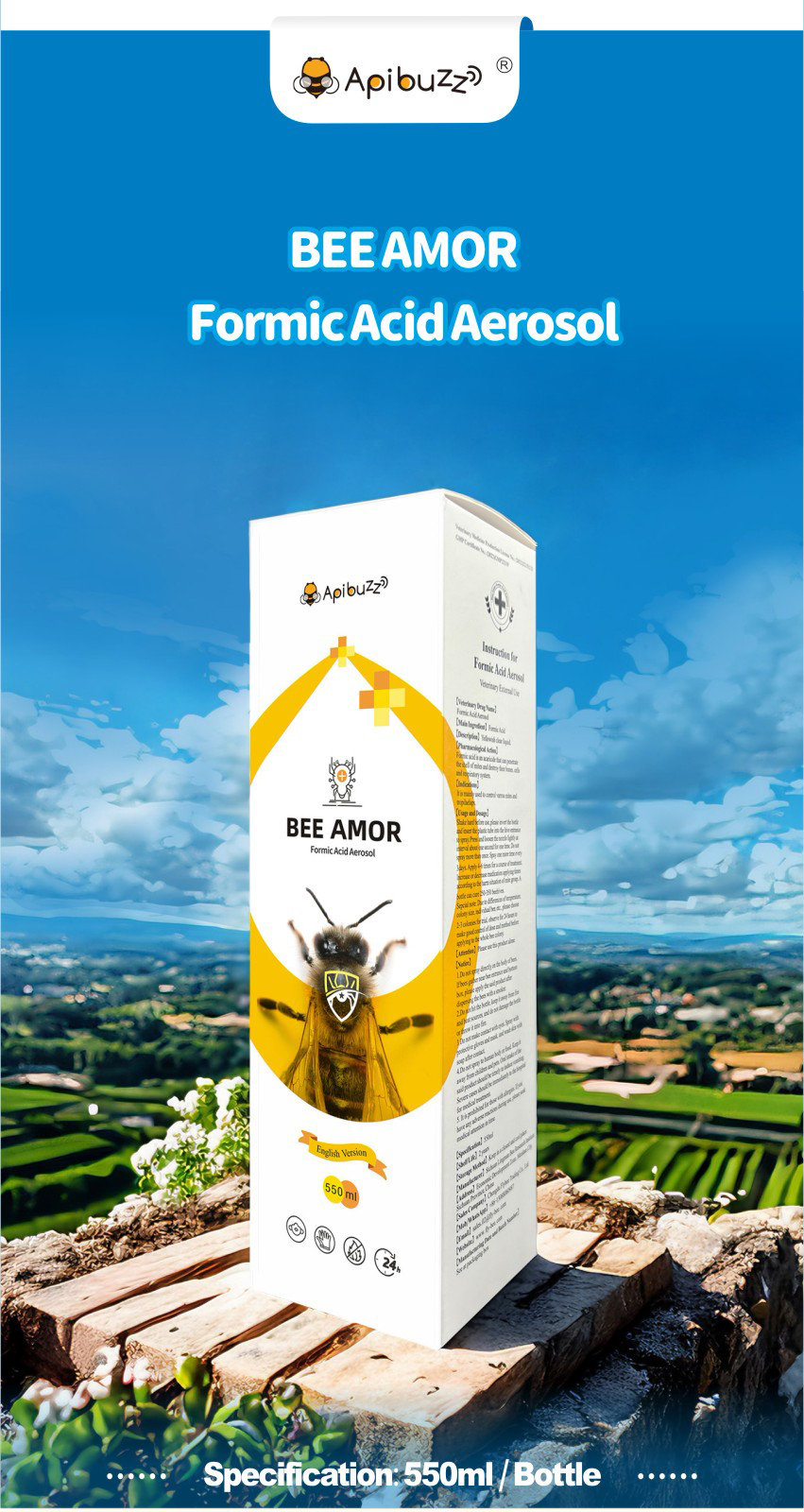 BEE-AMOR Spray Mixto de Ácido Fórmico para Abejas