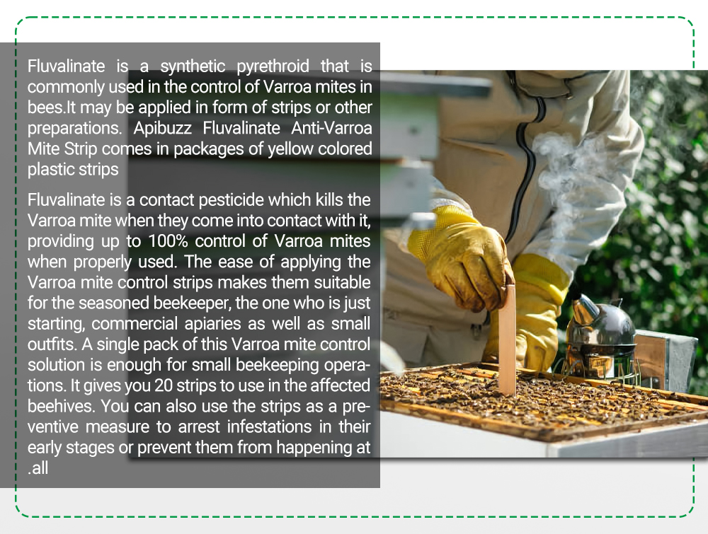 Tiras suaves para el tratamiento de ácaros de las abejas INS FLUVA