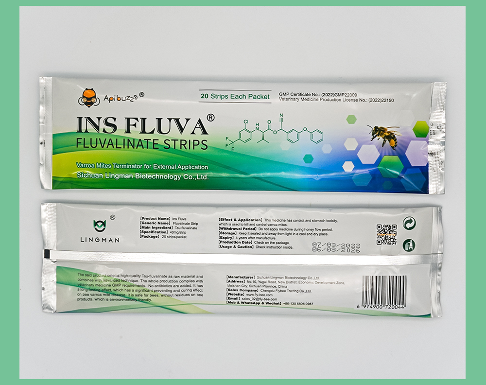 Tiras suaves para el tratamiento de ácaros de las abejas INS FLUVA