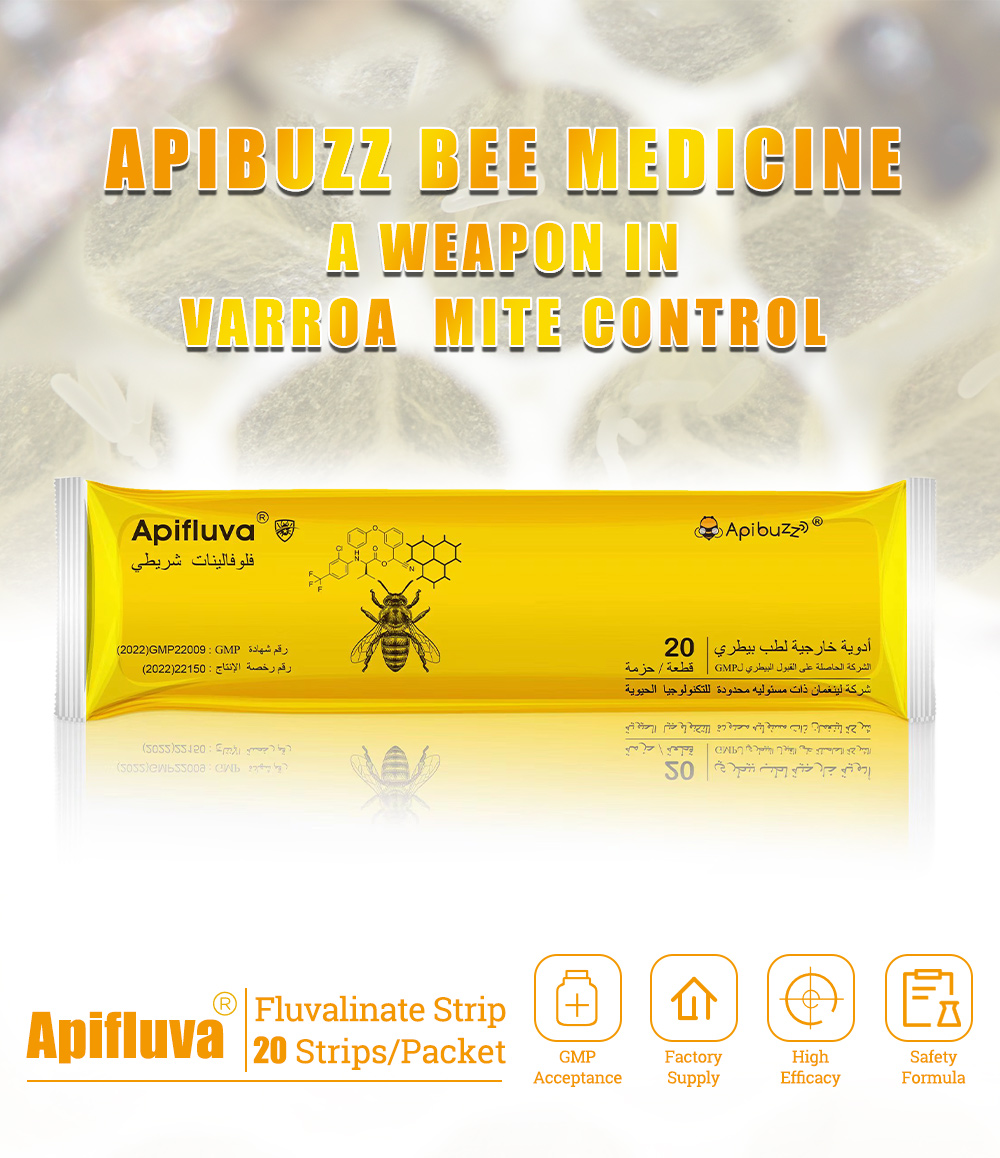 Tiras de fluvalinato APIFLUVA árabe - Paquete de 20