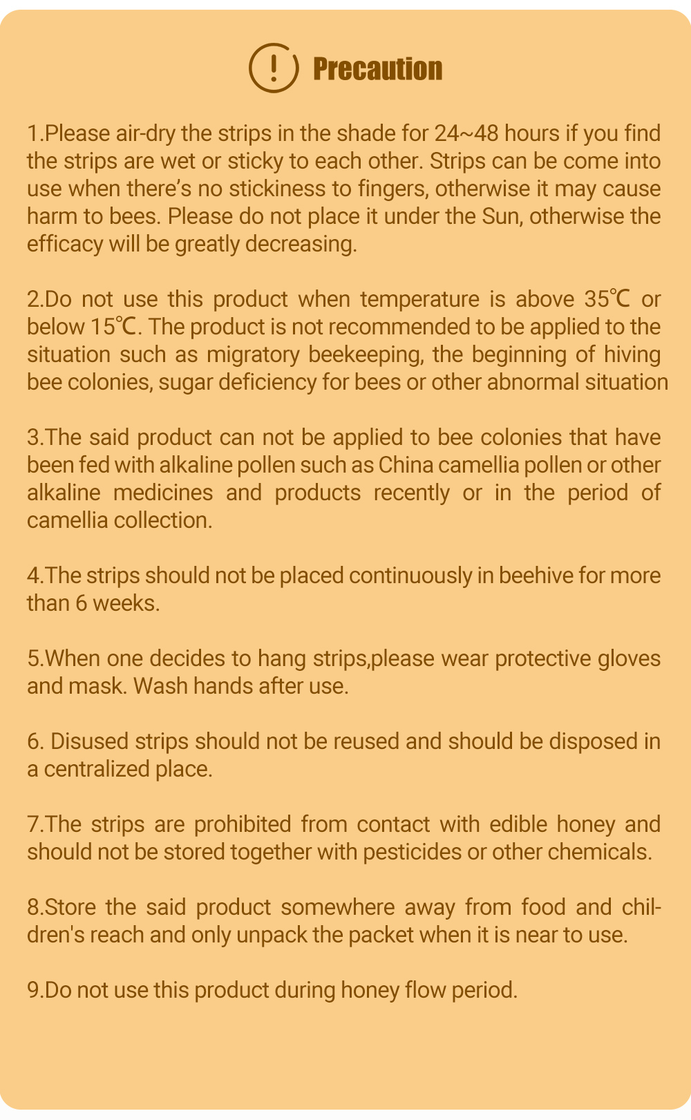 Tiras de fluvalinato APIFLUVA árabe - Paquete de 20