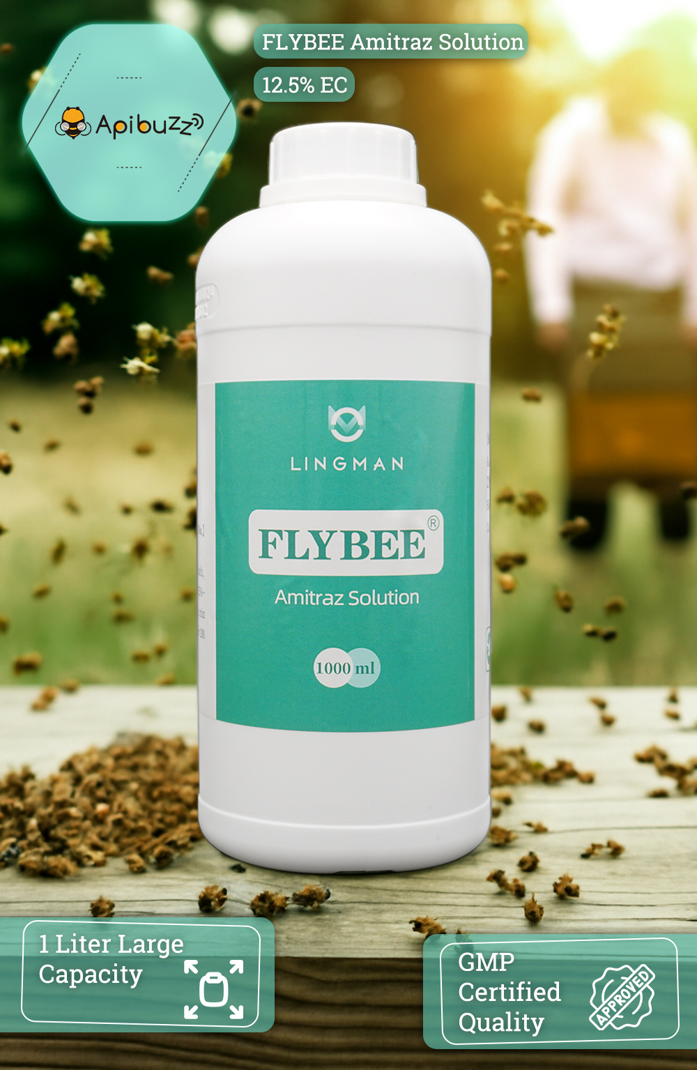 FLYBEE 1 Litro 12,5% EC Amitraz para Abejas