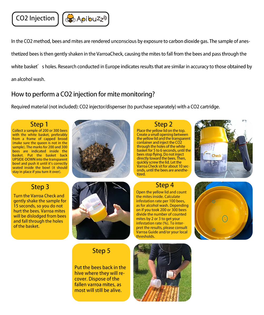 Verificación de ácaros varroa para detectar infestación